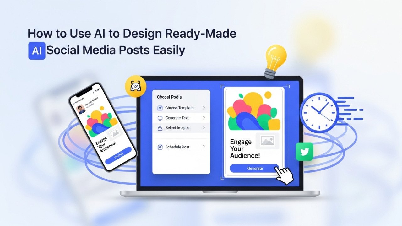 How to Use AI to Design Ready-Made Social Media Posts Easily